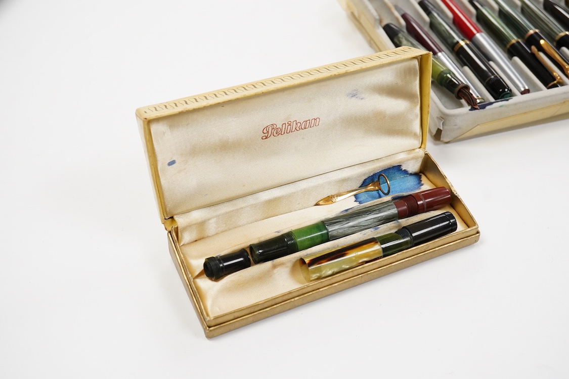 Montblanc and Pelikan fountain pens and associated spares